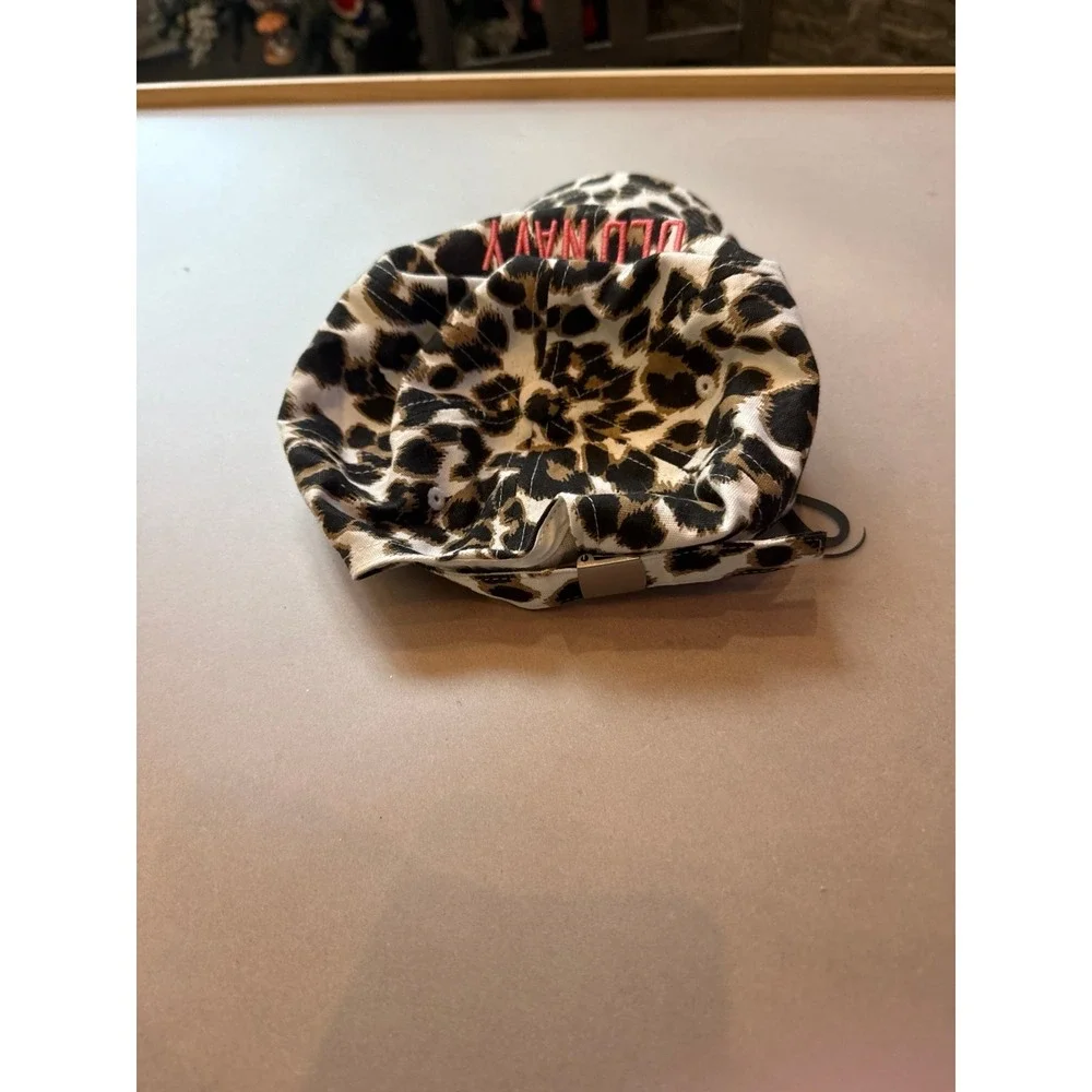 Old Navy Leopard Print Baseball Cap with Pink Logo‎ Embroidery Hat Girls